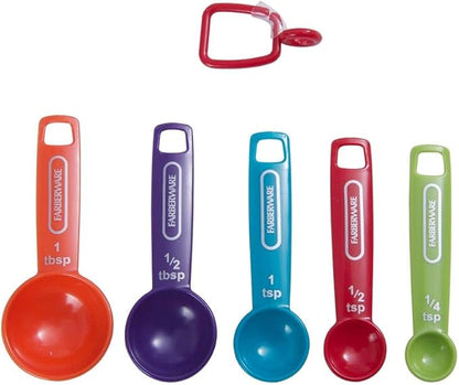 Farberware Professional Plastic Measuring Spoons, Set of 5, Colors may vary - Image 2