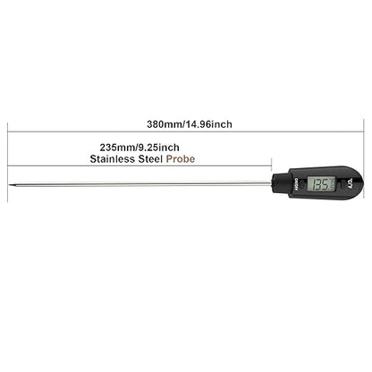 Efeng Digital Candy Thermometer Spatula Thermometer Meat Thermometer with Pot Clip & 9" Probe – Fast Instant Read Digital Food Thermometer for Candy Chocolate Jam Meat, BPA Free Silicon Frying