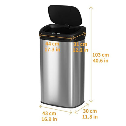 BestOffice 22 Gallons Automatic Sensor Large Kitchen Trash Can with Stainless Steel, Touchless Garbage Bin with Lid for Kitchen, Home, Office Waste Bin 82L - Image 7
