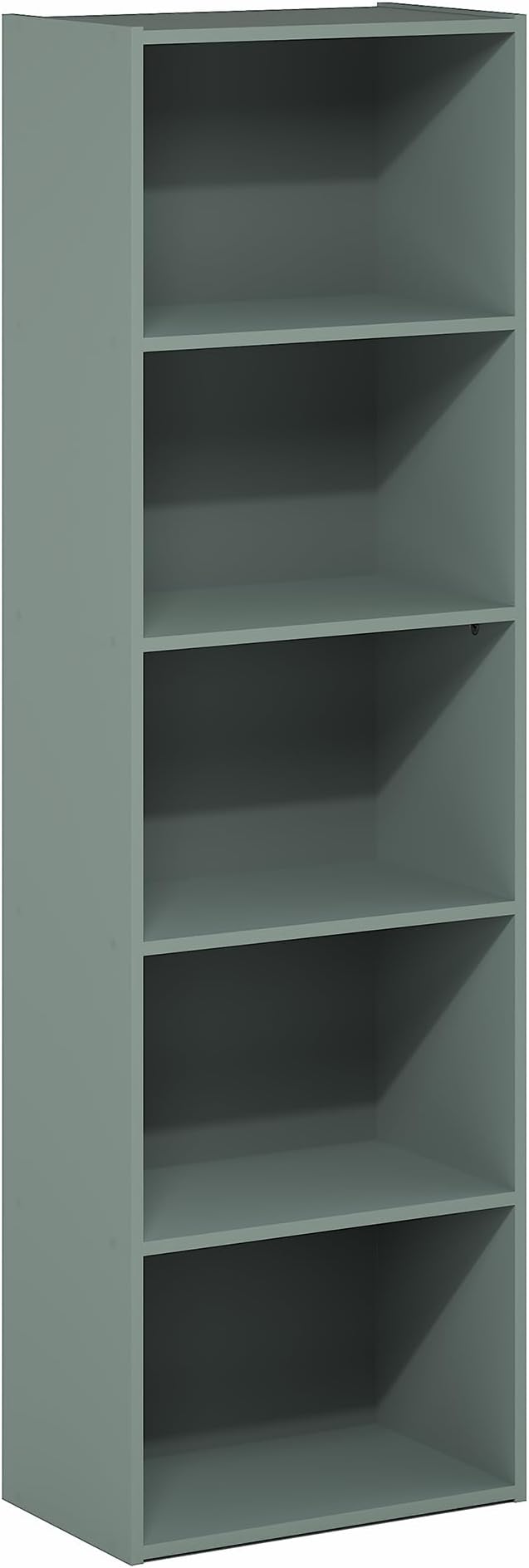 Furinno LUDER Book Shelf, 5-Tier Bookshelf, Bookcase with Open Shelves, 9.4 x 15.8 x 52, Easy Assembly, for Living Room, Bedroom, Home Office, Sage Green - Image 6