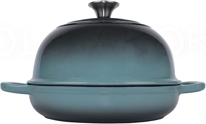 Dutch Oven for Bread Baking, Enameled Cast Iron Dutch Oven Pot with Lid, Bread Oven for Sourdough Bread Baking, Cast Iron Bread Pan, 5 qt Cyan - Image 6