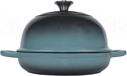 Dutch Oven for Bread Baking, Enameled Cast Iron Dutch Oven Pot with Lid, Bread Oven for Sourdough Bread Baking, Cast Iron Bread Pan, 5 qt Cyan - Image 6