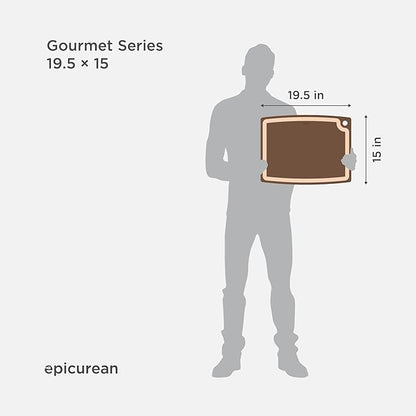 Epicurean Gourmet Series Cutting Board with Juice Groove, 19.5-Inch by 15-Inch, Nutmeg/Natural - Image 6