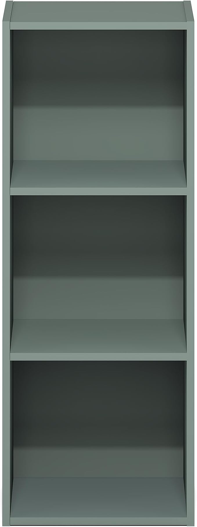 Furinno LUDER Book Shelf, 3-Cube Bookshelf, Bookcase with Open Shelves, 9.3 x 12 x 31.5, Easy Assembly, for Living Room, Bedroom, Home Office, Sage Green - Image 7