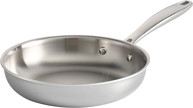 Tramontina Signature Tri-Ply Clad Stainless Steel 8-Inch Small Frying Pan, Induction-Ready Skillet, Dishwasher-Safe, NSF-Certified, Made in Brazil by Tramontina