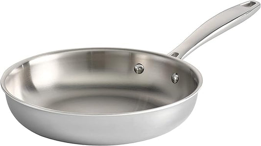 Tramontina Signature Tri-Ply Clad Stainless Steel 8-Inch Small Frying Pan, Induction-Ready Skillet, Dishwasher-Safe, NSF-Certified, Made in Brazil by Tramontina
