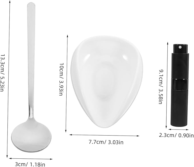 Zerodeko 3 Pcs Ceramic Tea with Coffee Beans Tray Single Dosing Bowl and Spray Bottle for Tea and Coffee Preparation Porcelain Cha He for Enthusiasts