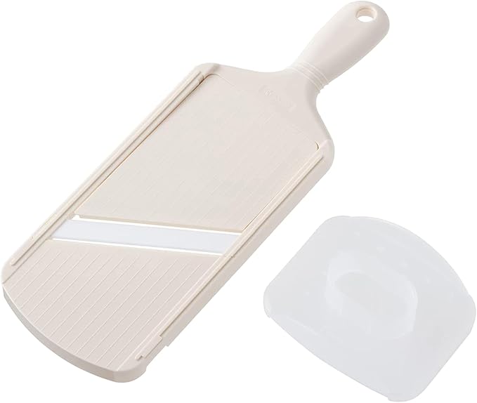 Kyocera CSN-182WHP Thin Slicing Slicer, 3 Levels, Thickness Adjustable, Made in Japan, Ceramic, Rust Free, Disinfectant Bleaching, White by Kyocera