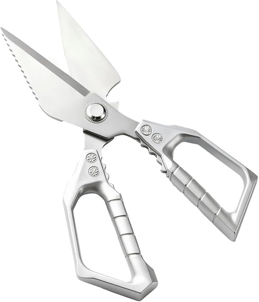 Scissors all Purpose, Stainless Steel Heavy Duty Kitchen Shears, Meat Scissors Heavy Duty Sharp Shears, Poultry Shears Bone Cutting (Sliver)