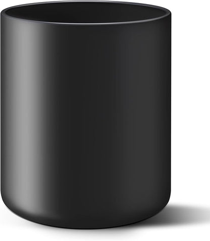 LATCHHOOK Matte Black Utensil Holder for Kitchen Counter, Ceramic Kitchen Utensils Holder for Countertop Easy to Clean, High 6.4” Modern Cooking Spatula Holder Crock for Home decor 4.5×6.4 In by LATCHHOOK