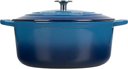 EDGING CASTING Enameled Cast Iron Dutch Oven Pot With Lid for Cooking, Bread Baking, Bread Oven, 5.5 Quart, Lake Blue - Image 7