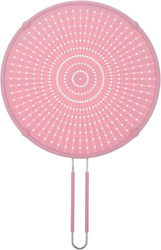 ABOOFAN 1pc Splatter Screen for 10-12'' Frying Pan, Assorted Color, Silicone Splatter Guard with Holes, Heat-Resistant Oil Splashing Cover for Frying, Cooking