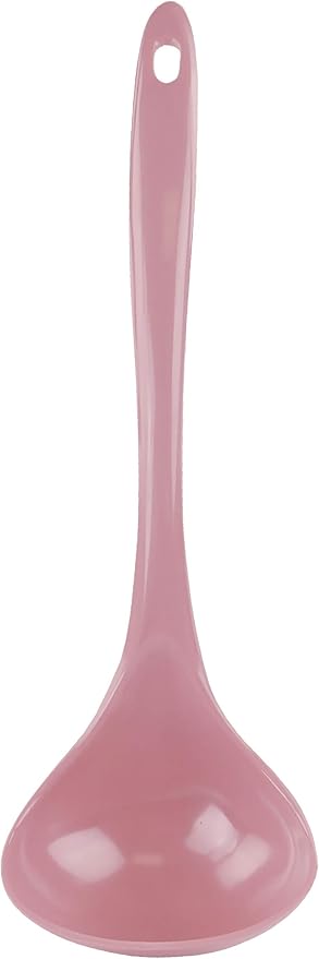 Reston Lloyd Melamine Soup Ladle Kitchen Utensil, Premium Quality Utensil with Heat Resistant Ergonomic Handle, Durable BPA-Free Plastic, 10.5 inch long, One Piece, Pink - Image 2