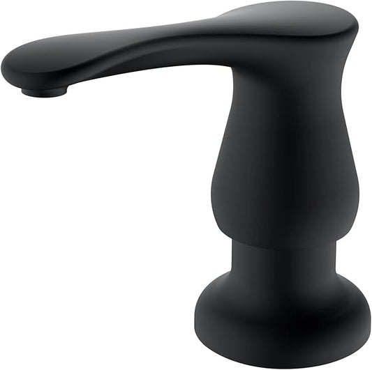 GAGALIFE Sink Soap Dispenser Matte Black, Built in Soap Dispenser with 17 OZ Bottle, Lotion Dispenser for Kitchen Sink, Refill from The Top by GAGALIFE