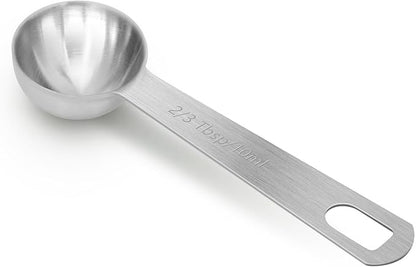 2 Teaspoon(10 mL | 10 cc | 2 Tsp | 2/3 Tablespoon) Stainless Steel Single Measuring Spoon, Easy to Use and Easy to Wash Metal Measuring Spoons Kitchen Gadgets for Cooking & Baking