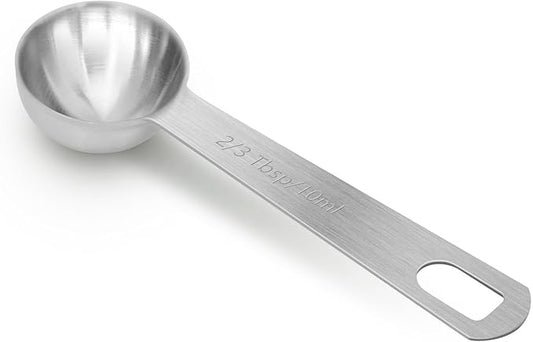 2 Teaspoon(10 mL | 10 cc | 2 Tsp | 2/3 Tablespoon) Stainless Steel Single Measuring Spoon, Easy to Use and Easy to Wash Metal Measuring Spoons Kitchen Gadgets for Cooking & Baking