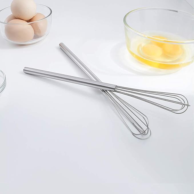 Mini Whisk, Stainless Steel Skinny Small Whisk Egg Beater for Blending, Whisking, Beating, or Stirring - Image 6