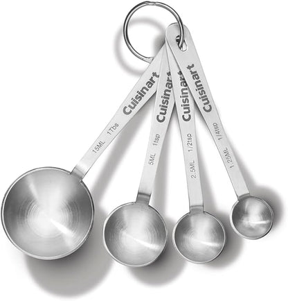 Cuisinart CTG-00-SMP Stainless Steel Measuring Spoons, Set of 4,Silver by Cuisinart