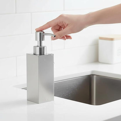 Soap Dispenser with Rust Proof Stainless Steel Pump Refillable for Bathroom and Kitchen Soap Dispenser for Essential Oils, Liquid, Lotions (8.5OZ / 250ML) - Image 8