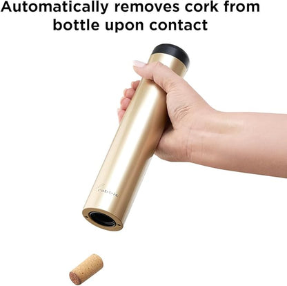 Rabbit Electric Wine Opener, Automatic Corkscrew with Built-In Foil Cutter, Removes Cork in Seconds, Gold - Image 3
