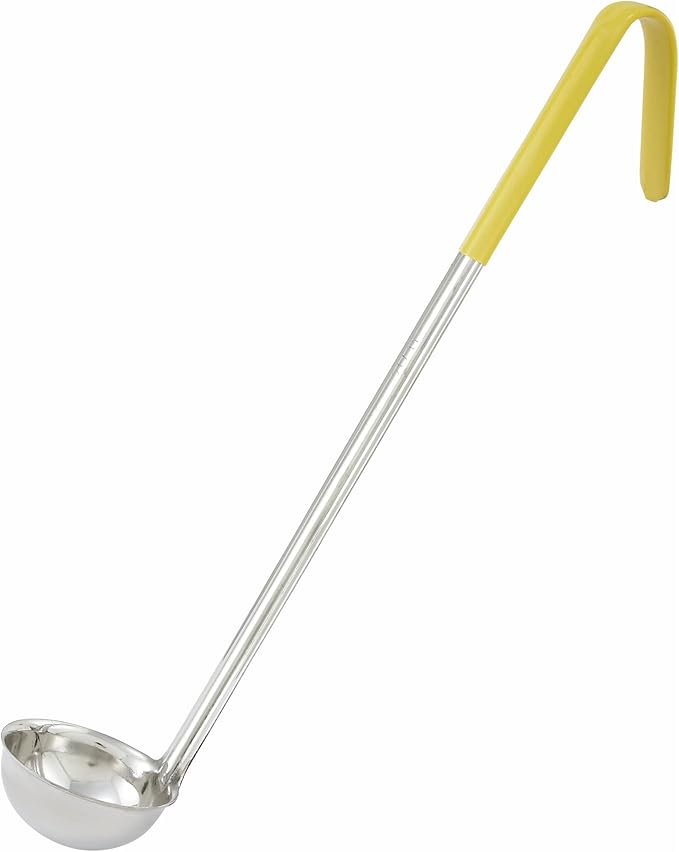 Winco Yellow Stainless Steel Ladle Handle, 1-Ounce, Medium by Winco