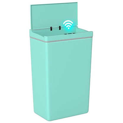 BestOffice 13 Gallon Trash Can Plastic Kitchen Trash Can Automatic Touch Free High-Capacity Garbage Can with Lid for Bedroom Bathroom Home Office 50 Liter Blue by BestOffice
