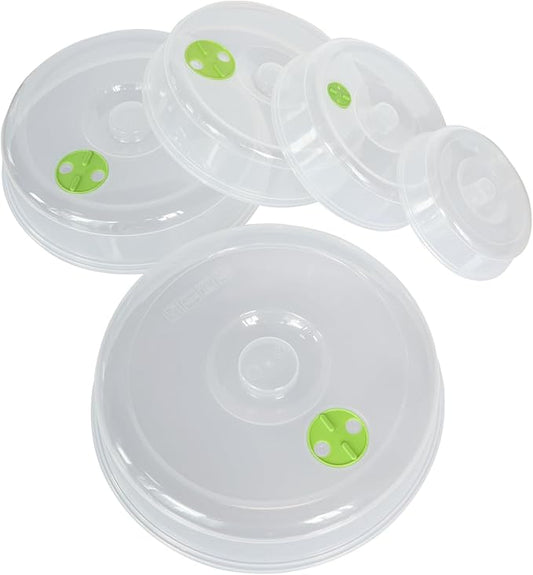 Microwave Covers for Food 5 PCS Microwave Splatter Lid Cover Dish Cover Plate Splatter Shield for Microwave Oven