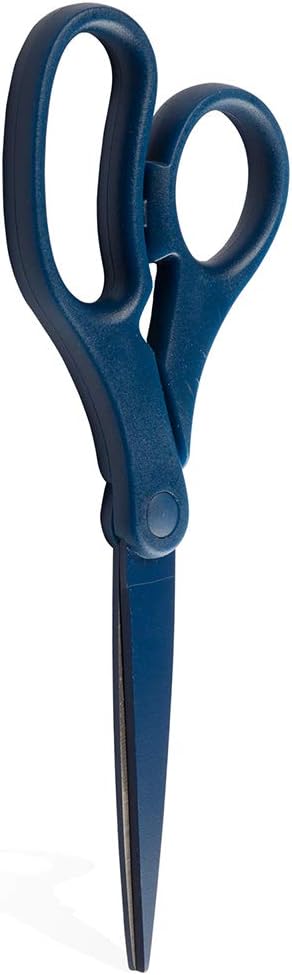 JAM PAPER Multi-Purpose Precision Scissors - 8 Inch - Navy Blue - Ergonomic Handle & Stainless Steel Blades - Sold Individually - Image 2