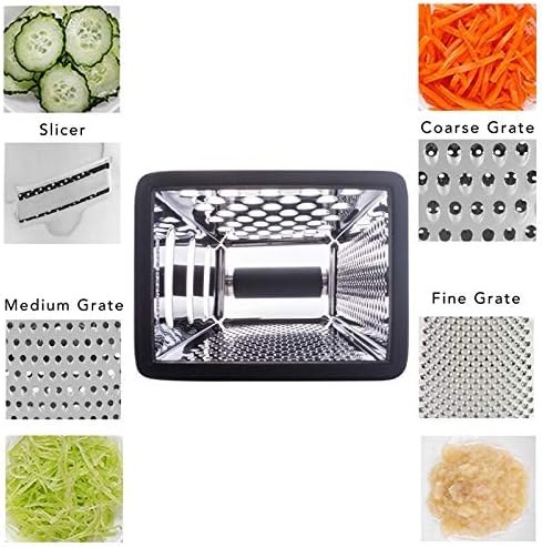 Vertical Stainless Steel Grating Four-sided Boxed Grater For Cucumbers, Carrots And Cheese, Grater, Melon, Planing, Potato, Planer, Non-slip Handle, Peeler - Image 3