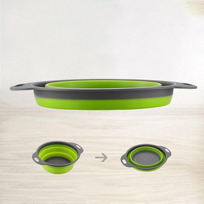 2 Pack Collapsible Colander Set, Emptycolor Foldable Collapsible Strainers for Kitchen, Small Round Colander with Base and Handles for Pasta, Fruit, Vegetables – Space-Saving Kitchen Strainer Baskets - Image 7