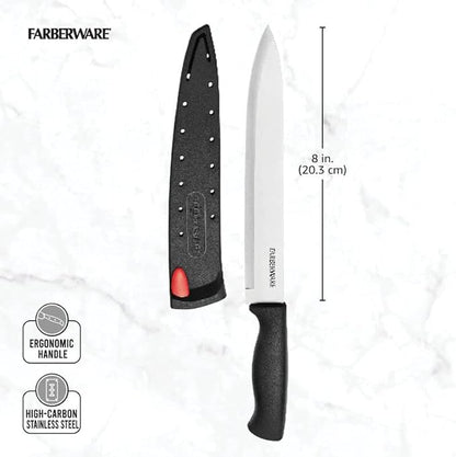 Farberware Edgekeeper Slicing Knife with Self-Sharpening Blade Cover, 8 Inch, Black - Image 4