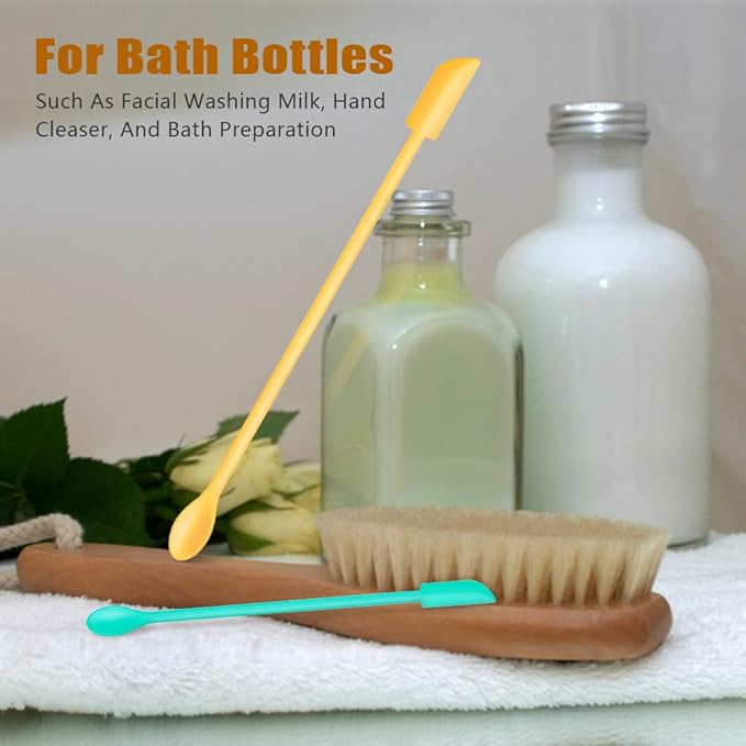Silicone Spatula Set (6Pcs) - Mini Scraper Tool for Beauty & Food - Reach Every Last Drop, Multi-Size Spatulas for Makeup Jars, Lotion Bottles & Kitchen Containers (6 Color)