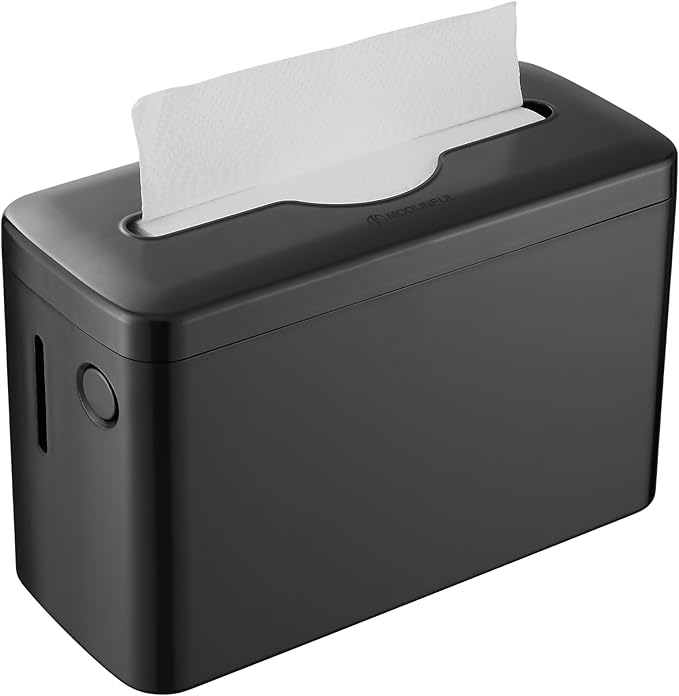 Multifold Paper Towel Dispenser Countertop, Heavy Duty Wide-Design, 300-Sheet Large Capacity Black Paper Towel Holder, Compatible with Tork, AmazonCommercial, Kleenex, Scott, Pacific Multifold Towels by modunfulbathroom