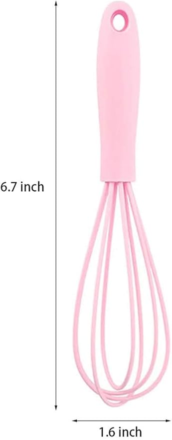 Silicone Whisk 5 Pcs Colorful Kitchen Mini Silicone Whisks,Whisk Set Egg Beater for Blending Whisking Beating Stirring Cooking Baking - Image 2