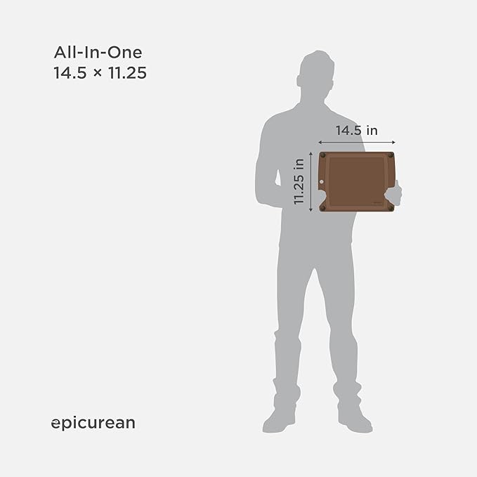 Epicurean All-In-One Cutting Board with Non-Slip Feet and Juice Groove - Non-toxic, Dishwasher Safe, Made in the USA, 14.5" x 11.25", Nutmeg - Image 3