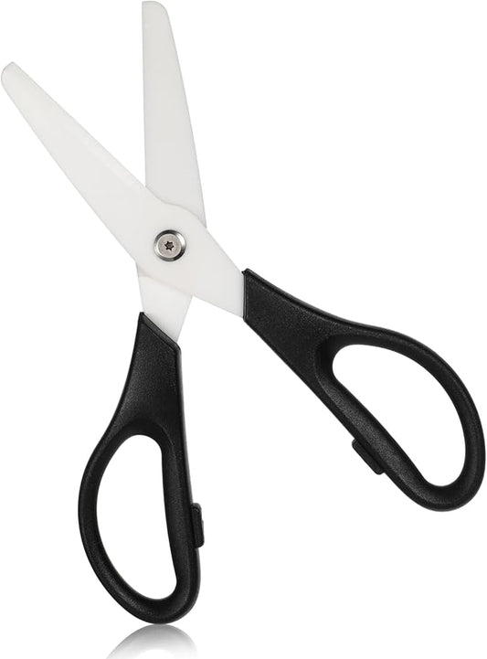 Ceramic Scissors 8" Kitchen Shears Scissors Ceramic Blade Kitchen Scissor All Purpose Cooking Shears for Kitchens Office School Crafting (Black)