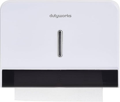 Paper Towel Dispenser Wall Mount, Large Capacity 200 Sheets Paper Towel Holder, No Drilling Adhesive, Commercial & Home Use for Bathroom and Kitchen, White
