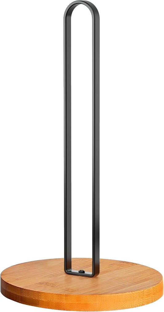 TONLEA Wooden Paper Towel Holder Countertop, Kitchen-Towel-Holder FreeStanding with Non-Slip Base for Bathroom by TONLEA