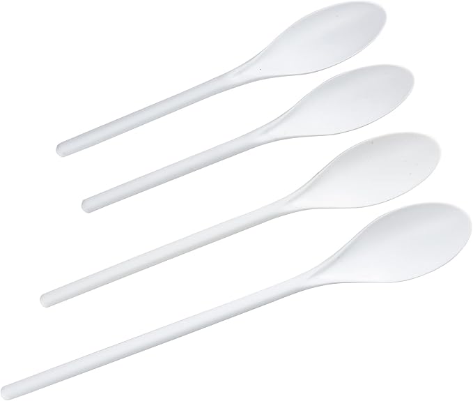 Chef Craft Select Plastic Spoon Set, 10-14.5 inch 4 Piece, White by ChefCraft