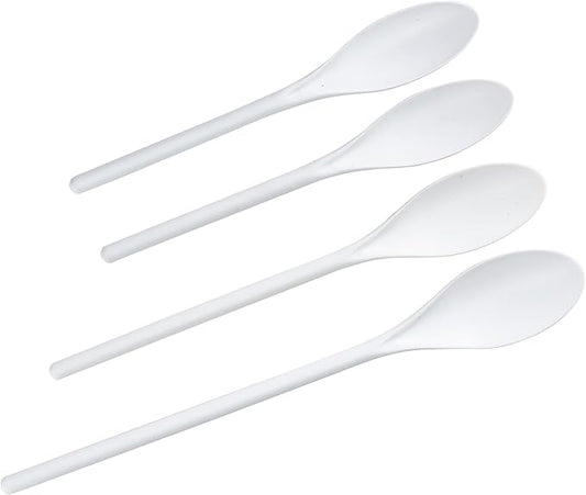 Chef Craft Select Plastic Spoon Set, 10-14.5 inch 4 Piece, White by ChefCraft
