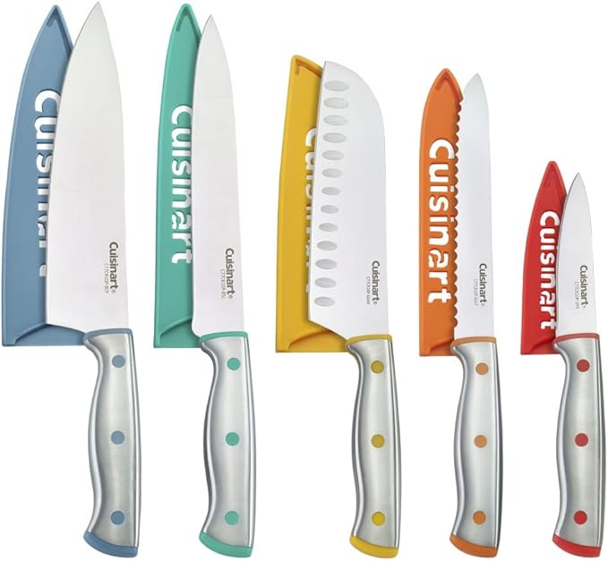 Cuisinart C77CR-10P 10pc Stainless Steel ColorCore™ Color Rivet Set with Blade Guards by Cuisinart