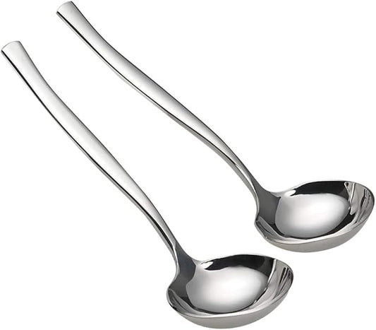 Idotry 2-Piece Stainless Steel Gravy Soup Spoon, Gravy Ladle Soup, Small Ladle by Idomy