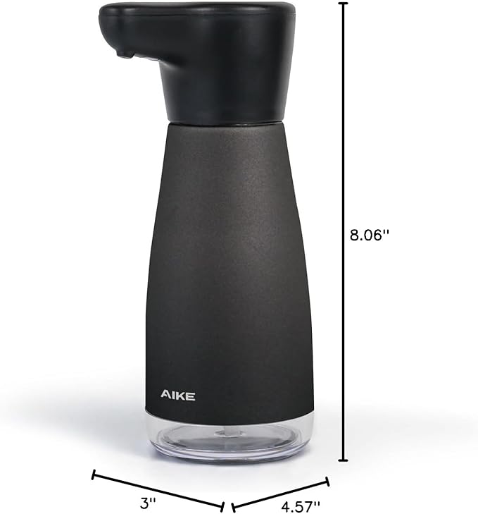 AIKE Magnetic Charging Waterproof Automatic Soap Dispenser for Liquid Soap Anti-Fingerprint Black Coating 14fl.oz. Model AK1337 - Image 7