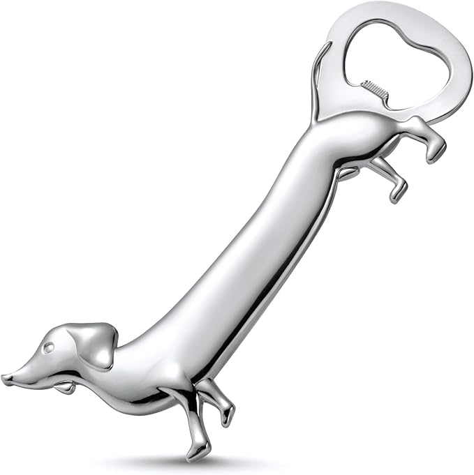Dachshund Dog Bottle Opener Beer Opener, Dachshund Gifts Sausage Dog Gifts Funny Novelty Cute Wiener Dog Doxie Gifts, Silver