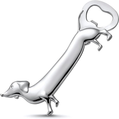 Dachshund Dog Bottle Opener Beer Opener, Dachshund Gifts Sausage Dog Gifts Funny Novelty Cute Wiener Dog Doxie Gifts, Silver
