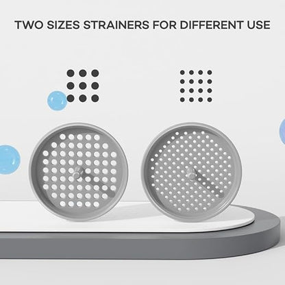 Pisol Wide Mouth Versatile Funnel, Canning Funnels for Kitchen Use, Food Grade Plastic Cooking Funnel Set with 4 Size Spouts and 2 Strainers for Filling Different Bottles and Bags, Grey - Image 6