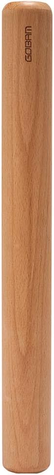 GOBAM Wood Rolling Pin, Large - Dough Roller for Pasta, Cookies, Pie, Pizza, Chapati, Fondant, Rolling Pins for Baking, Bread Making Tools and Supplies - 14.5 x 1.6 Inches by GOBAM
