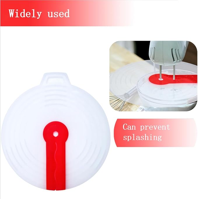 Splatter Guard for Mixer,Hand Mixer Splatter Guard,Cooking Splash Guard for Mixer,Mixing Bowl Shield,Splatter Guard Cover Lids For Pots and Pans&Mixing Bowl Splatter Guard