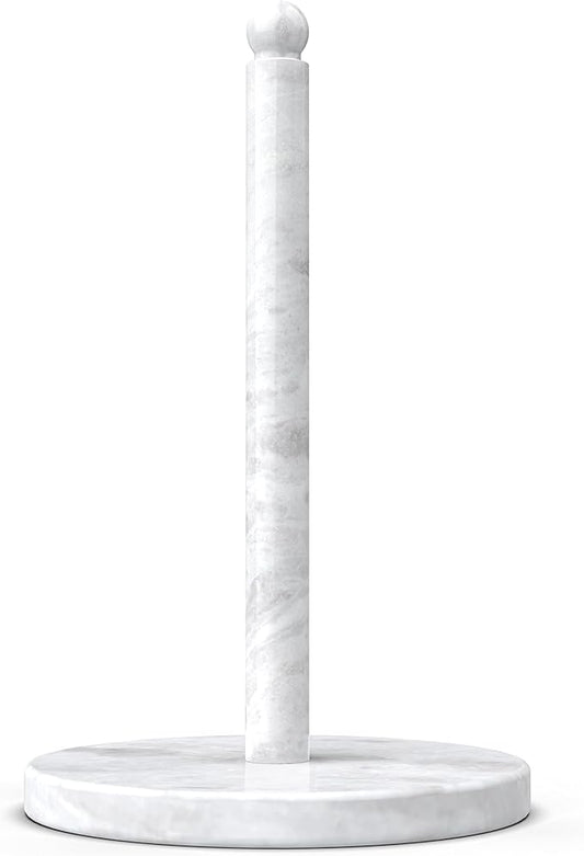 Koville African Natural Marble Paper Towel Holder Countertop, Genuine Stone Paper Towel Holder Stand for Kitchen Storage, for Standard or Jumbo-Sized Rolls(Namib Fantasy) by Koville