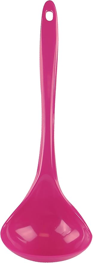 Reston Lloyd Melamine Soup Ladle Kitchen Utensil, Premium Quality Utensil with Heat Resistant Ergonomic Handle, Durable BPA-Free Plastic, 10.5 inch long, 6pc Set, Magenta - Image 2